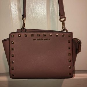 BLUSH PINK Michael Kors studded crossbody bag!!!